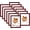 Dark Red Wood, variant on 8.5x11 Picture Frame Set of 12, Modern Gallery Wall Frames, Gold