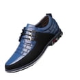 thumbnail image 5 of Zapatos casuales de cuero para hombre, zapatos casuales con cordones, zapatos de moda para hombre que combinan con todo, zapatos de negocios de talla grande 47 48, 5 of 5