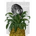 thumbnail image 2 of Fab Funky 15x18 Gold Ornate Wood Framed with Double Matting Museum Art Print Titled - Loris on Pineapple, 2 of 4