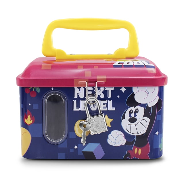 Alcancia Metalica Mickey Mosue Con Candado Disney