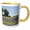 Yellow/White, variant on 3drose, Bluebonnet and Evening Primrose Wildflowers, Tx - Us44 Dfr0238 - David R. Frazier, 11oz Two-tone Yellow Mug