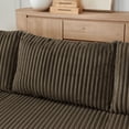 thumbnail image 4 of 94.1" modular Sectional Sofa,Compressed Corduroy couch, Comfy Compression Sofa for small spaces, Brown, 4 of 9