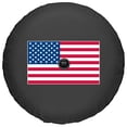 thumbnail image 2 of Boomerang - 33" Soft JL Tire Cover for Jeep JL Wrangler (w/ back-up camera) (2018-2020) - Rubicon - American Flag, 2 of 3