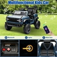 thumbnail image 2 of 12V Powered Ride on Car Toy, Ford Bronco Raptor Kids Electric Vehicle Car with Parent Remote, Battery Powered Ride on Truck for Boys Girls w/ Rear Wheel Suspension, Bluetooth, Blue, 2 of 7