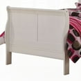 thumbnail image 5 of White Twin Sleigh Bed with Elegant Curved Headboard and Reinforced Frame, 5 of 5