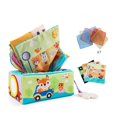 thumbnail image 2 of Juguete sensorial Montessori para bebés de 0 a 24 meses, caja de pañuelos suave y arrugada, 3 papeles con sonido y 7 bufandas de arcoíris para bailar, juguete de aprendizaje para e Regalo de navidad, 2 of 7