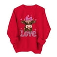 thumbnail image 2 of AGWOLF Womens Valentines Sweatshirts Funny Love Heart Graphic Tees Oversized Long Sleeve Shirts Loose Fit Crew Neck Pullover Valentines Holiday Tops, 2 of 6