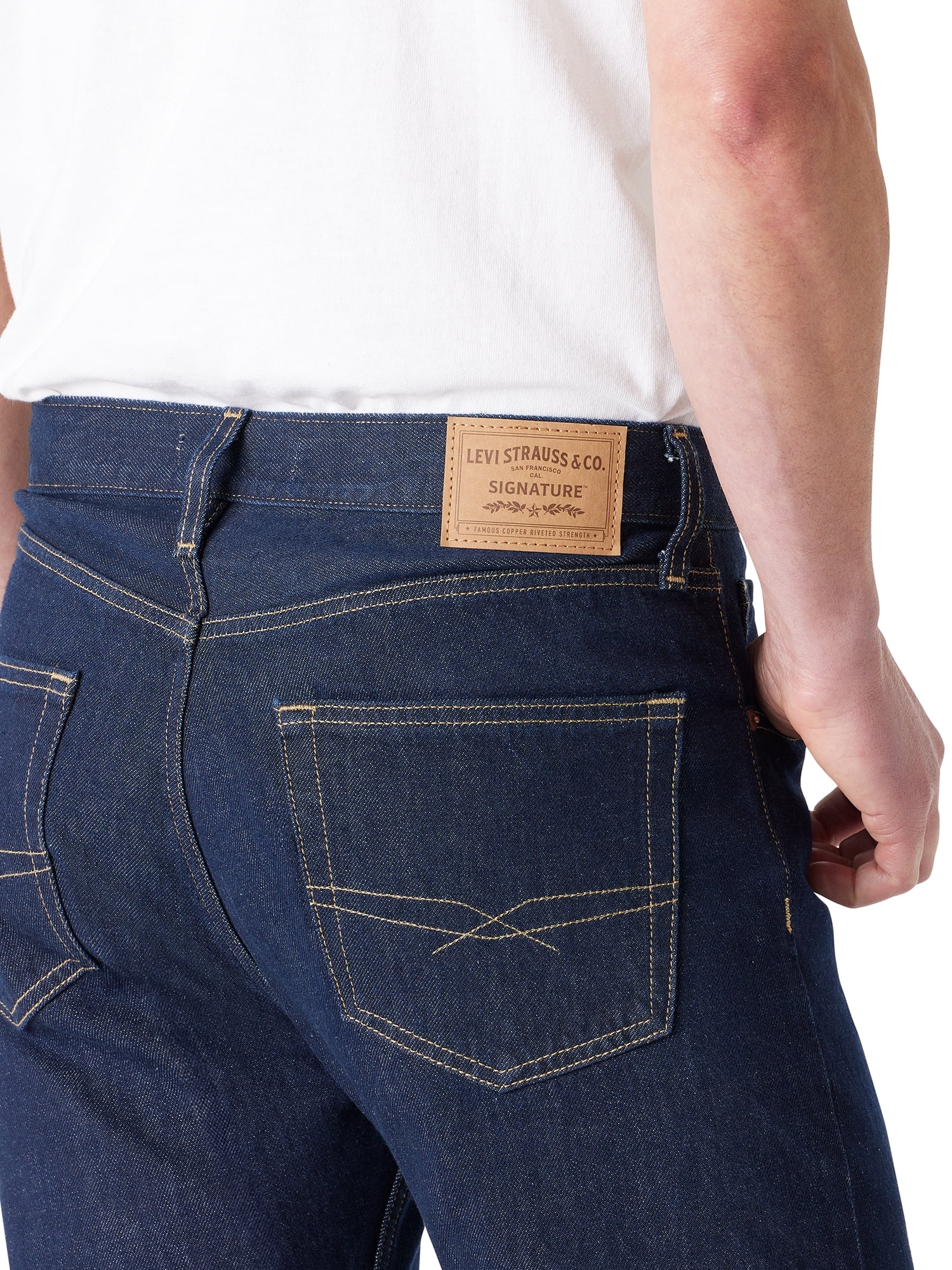 Levi Strauss Signature Men's and Big and Tall Original Straight Fit Jeans