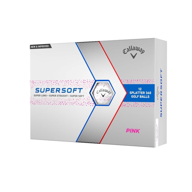 Pelotas de golf Callaway Supersoft 2023 Pink Splatter