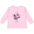 thumbnail image 3 of Inktastic He is Risen Pink Plaid Cross Boys or Girls Long Sleeve Toddler T-Shirt, 3 of 5