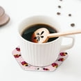 thumbnail image 5 of Lsque ladybugs and flower Pattern 4" Drink Coasters Set of 4, PVC Leather Absorbent Coasters, Table Coaster Set Decorative Coffee Cup Coasters Housewarming Gift-Hexagon, 5 of 6
