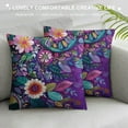 thumbnail image 3 of Fenyluxe Decorative Square Throw Pillow Covers Mandala Multicolor Couch Sofa Bed Pillow Covers Cushion Cases 12x12in, 3 of 5