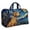 05 Blue4, variant on Vintage Floral Hippie Journey Quilted Duffel Bag, Retro Boho Overnight Luggage Detachable Strap Unisex Everyday Travel Tote
