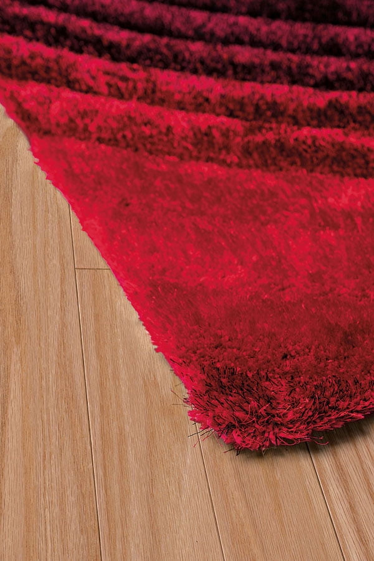 United Weavers Veria Abstract Shag Geometric Area Rug, Burnt Red, 5'3" X 7'2"