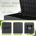 thumbnail image 3 of Homall 120 Gallon Outdoor Patio Box Deck Plastic Resin Storage Box Backyard, Black, 3 of 7