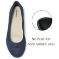thumbnail image 2 of Ataiwee Women's Wide Width Flat Shoes, Classic Soft Round Toe Cute Bow Design Ballet Flats.(2109004,BL/MF,9.5 Wide), 2 of 6