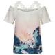 thumbnail image 4 of Tops Para Mujer Elegante Casual Fuera Del Hombro Tops Moda Causal Impresión Blusa Encaje Camiseta de Manga Corta Odeerbi  ODB161340, 4 of 8