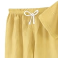 thumbnail image 4 of JOANKDMI 2 Piece Pjs Toddler Boys Girls Casual Outfits Short Sleeve Raglan Top and Ribbed Pants Set with Drawstring Lightweight Pj Lounge Wear Kids Summer Fall Clothes, 4 of 5
