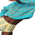 thumbnail image 2 of Pulls pour Femmes Décontractés à Manches Longues Col Rond Tricoté Côtelé Pull Rayé Blouse, 2 of 4