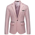 thumbnail image 1 of Traje de hombre entallado de un solo pecho, moda juvenil, informal, para banquete de boda, chaqueta, 1 of 5
