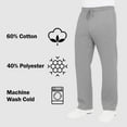 thumbnail image 6 of Men’s 3-Pack Heavyweight Fleece Sweatpants – Open Bottom Joggers for Gym & Casual Wear (S-3XL), 6 of 7