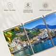 thumbnail image 6 of Elephant Stock Sunny Amalfi Coast Wall Art - Horizontal Multi Panel Canvas - Living Room Wall Decor - Places Multi Panel - Blue And Beige Decor - 26" x 12", 6 of 8