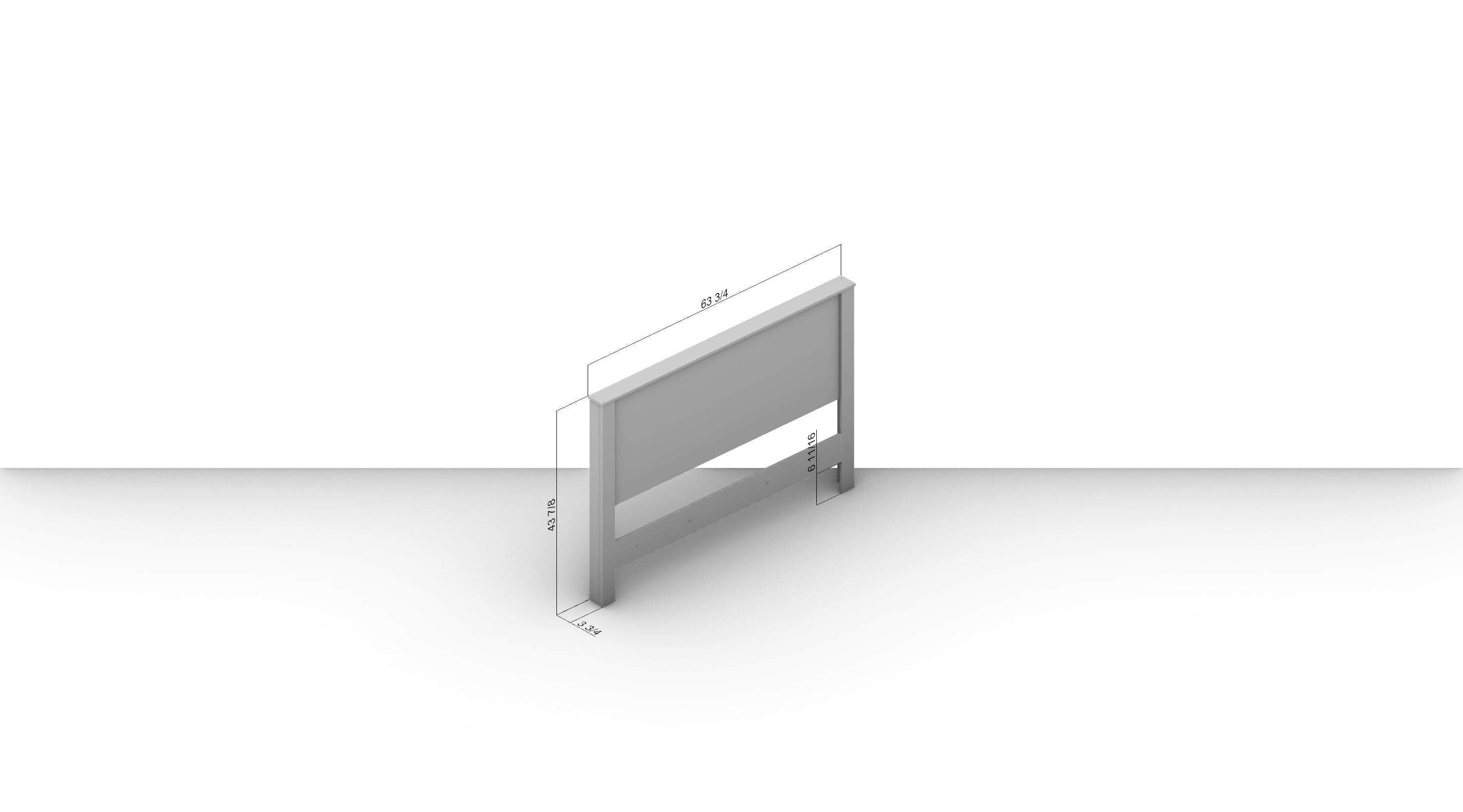 Polifurniture Juliette Queen Size Wood Panel Headboard, White
