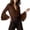 *Coffee, variant on ClodeEU Women's V Neck Bell Long Sleeve Chiffon Top with Ruffle Hem,Casual Pullover Blouse ,Women's Plus L