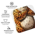 thumbnail image 3 of Honeii Cartoon Cheetah With Attitude Print Leather Coaster Set of 4, Ideal for Safeguarding Your Furniture from Drinks Spills and Effortless Cleanup-Square, 3 of 6