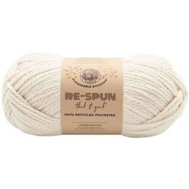 Lion Brand Yarn Re-Spun T&Q Whipped Cream 843-098AF Recycled Super Bulky 223yd 12oz Yarn