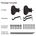 thumbnail image 5 of UTOPIA ALLEY Wall Mounted 5/8 Inch Curtain Rod - Curtain Rods For Windows 86 to 120 Inch, Adjustable Drapery Rods, Oil rubbed bronze Bedroom Curtain Rods, Tapestry Poles (Oil rubbed bronze 86"-120"), 5 of 8