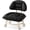 Black, variant on 2026 Rolling Low Stool with Backrest, Padded Seat & Silent Casters,  Perfect for Workshops, Garages or Studios