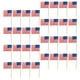 thumbnail image 3 of KAKOWELY 50 palillos de comida con la bandera estadounidense, aptos para uso alimentario, multifuncionales, para tartas., 3 of 5