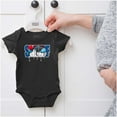 thumbnail image 5 of Cool Urban Papa Smurf Logo Drip Romper Boys or Girls Infant Baby Brisco Brands NB, 5 of 6