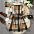 thumbnail image 4 of Utlike Girls Dresses Long Sleeve Plaid Dress With Detachable Hood For Kids Autumn Winter Casual School Party Dress Elegant Sundress Size 9 Years-10 Years, 4 of 8