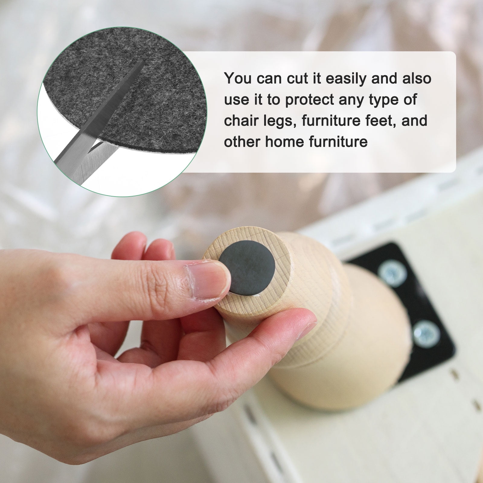 Uxcell 30-Pack Lamp Base Felt, 7 Inch Dia. 2mm Thick Self Adhesive Round Fabric Felt Pads for Lamp/Furniture/DIY [Grey]