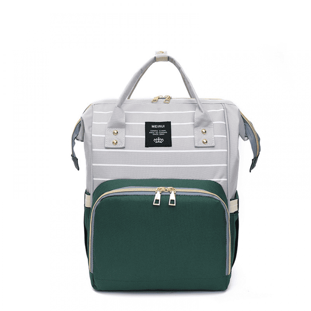 Diaper Bag Backpack, Large Capacity Travel Backpack, Waterproof Oxford Cloth Mummy Bag, (green)