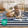 thumbnail image 4 of ODIKA 3'x5' Washable Area Rug Hooked Fishing Nautical Bass Motif Stripe Border Lure Novelty for Hallway, Laundry Room, Non-Slip, Flatweave, Easy Care, 4 of 7