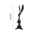 thumbnail image 2 of Sculpted Bunny Resin Easter Decor – 10in Modern Rabbit Figurines | Indoor/Outdoor Spring Home Tabletop Ornament, 2 of 5