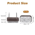 thumbnail image 2 of Uxcell 24Pcs Almohadillas de fieltro con clavo, almohadillas de fieltro rectangulares deslizadores para muebles protectores de piso para muebles de madera mesa sofá pata de silla (18mm, marrón), 2 of 5
