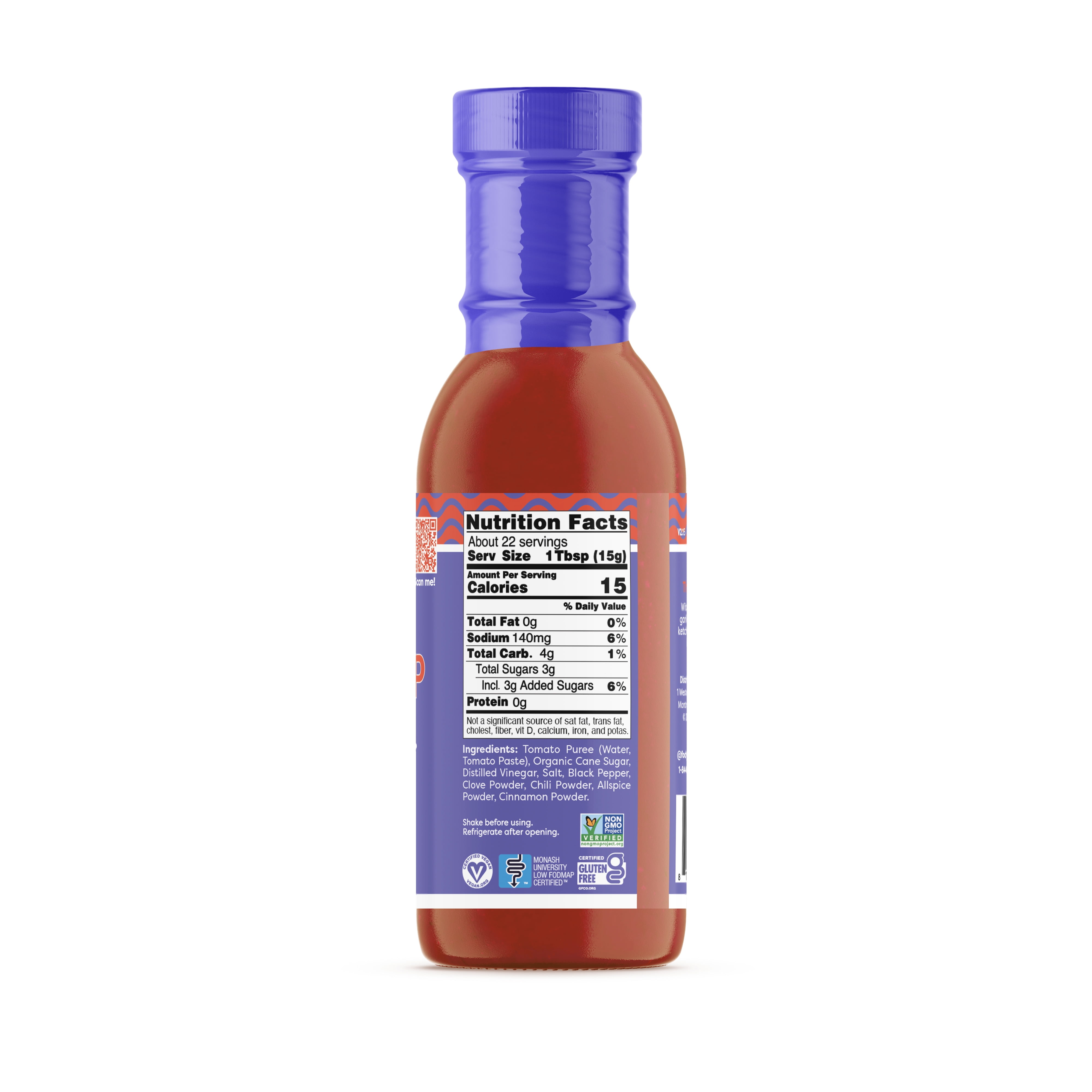 (2 pack) Fody Foods Gluten-Free Ketchup, 11.07oz Bottle