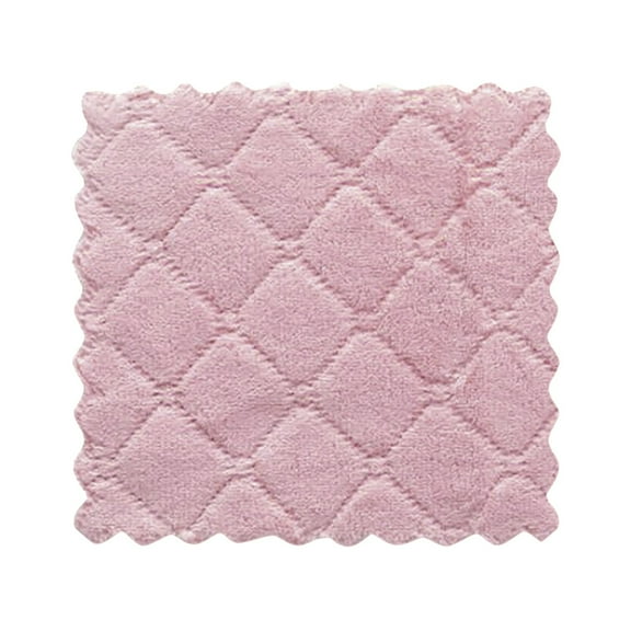 Easeky 5-Pack 10"X10" Dual-Sided Scouring Dish Cloths, Coral Fleece & Mesh Scrubber Towels, Reusable Wash Rags for Pots, Pans, Countertops, Dorm, Rv, Restaurant Kitchens