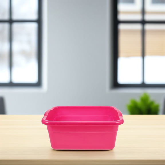 LOLIPPYY Lightweight Red Plastic Foot Soaking Tub with Handle, Wash Basin for Bathroom Relaxation and Foot Care
