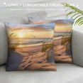thumbnail image 3 of Chilfamy Sunset Ocean Beach Fashion Style Dirt-Resistant Throw Pillow Covers for Couch Sofa Bed Living Room Bedroom Pillowcase Summer Throw Pillow Cover 1PC 20x20in, 3 of 5
