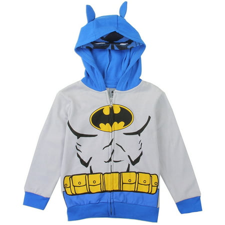 DC Comics Little Boys' Toddler Batman Hoodie with Mask and Ears (2T)