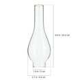 thumbnail image 2 of Lampshade 1 7/8 inch by 10 inch Clear Oil Lamp Chimney for Vintage and Restoration of Antique Oil and Kerosene Lamps Glass, 2 of 11