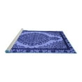 thumbnail image 2 of Ahgly Company Machine Washable Indoor Rectangle Oriental Blue Industrial Area Rugs, 8' x 12', 2 of 4