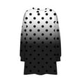 thumbnail image 4 of CLOISE Sweatshirt Women Polka Dots Oversized Sweatshirts Crew Neck Long Sleeve Hoodies Shirts Black Drop Shoulder Tops Fall Tunic Y2k Outfits XL, 4 of 5