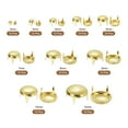 thumbnail image 3 of Uxcell 100Pack Gold Round Dome Rivets, 10 Sizes Brass Spike Studs Spots for DIY Clothes Belt Bag Shoes Leather Craft, 3 of 7