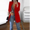 thumbnail image 2 of FRSASU Women Coats Plus Size Clearance Women Autumn Winter Long Sleeve office Coat Cardigans Suit Long Jacket, 2 of 7